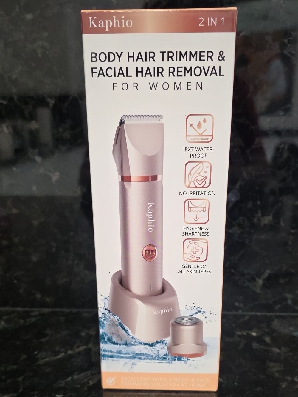 2-in-1 Women's Body & Facial Hair Trimmer — Rose Gold
